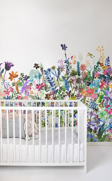 R14531 May Meadow Storytime Mural by Rebel Walls