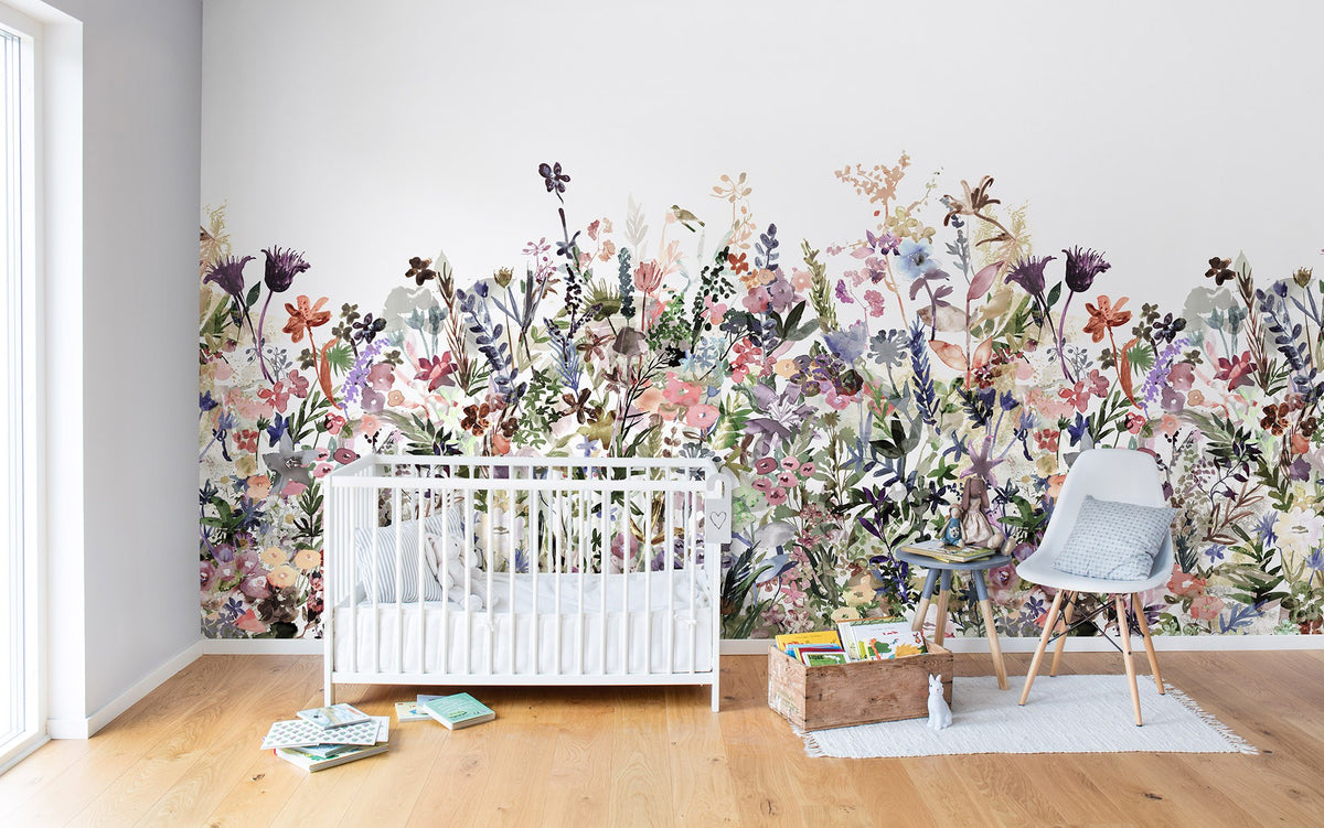 R14532 May Meadow Pastel Storytime Mural by Rebel Walls