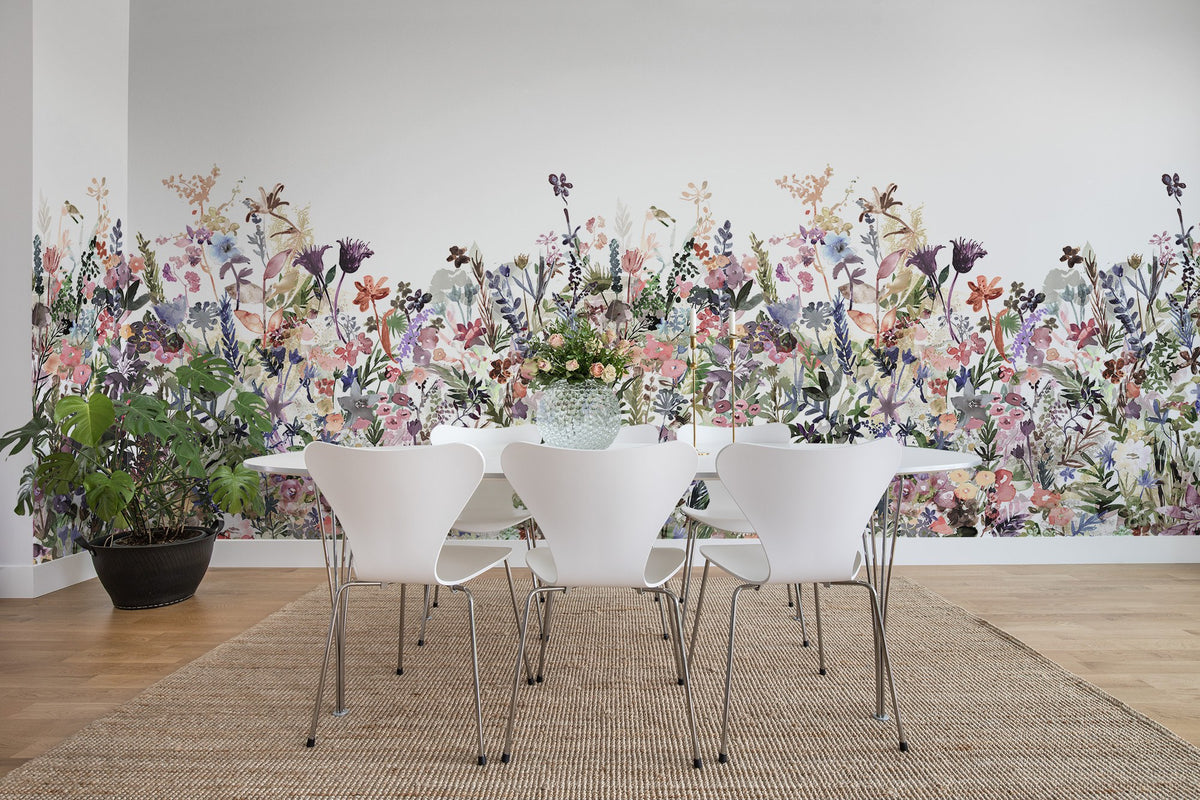 R14532 May Meadow Pastel Storytime Mural by Rebel Walls