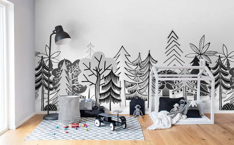 R14582 Nordic Valley Storytime Mural by Rebel Walls