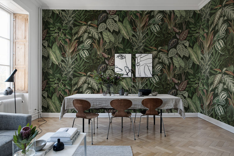 R14592 Mischievous Monkeys Lush Palette Mural by Rebel Walls