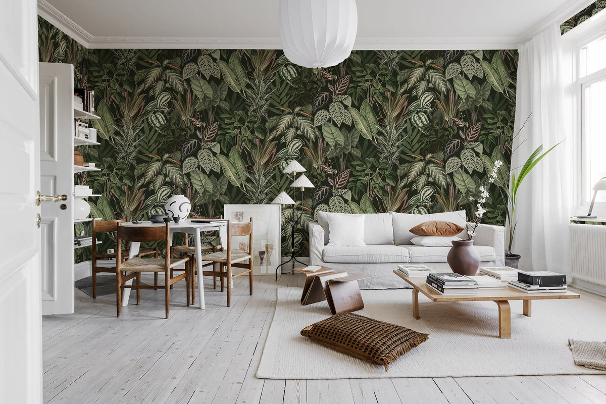 R14592 Mischievous Monkeys Lush Palette Mural by Rebel Walls