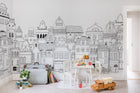 R14601 London Houses Storytime Mural by Rebel Walls