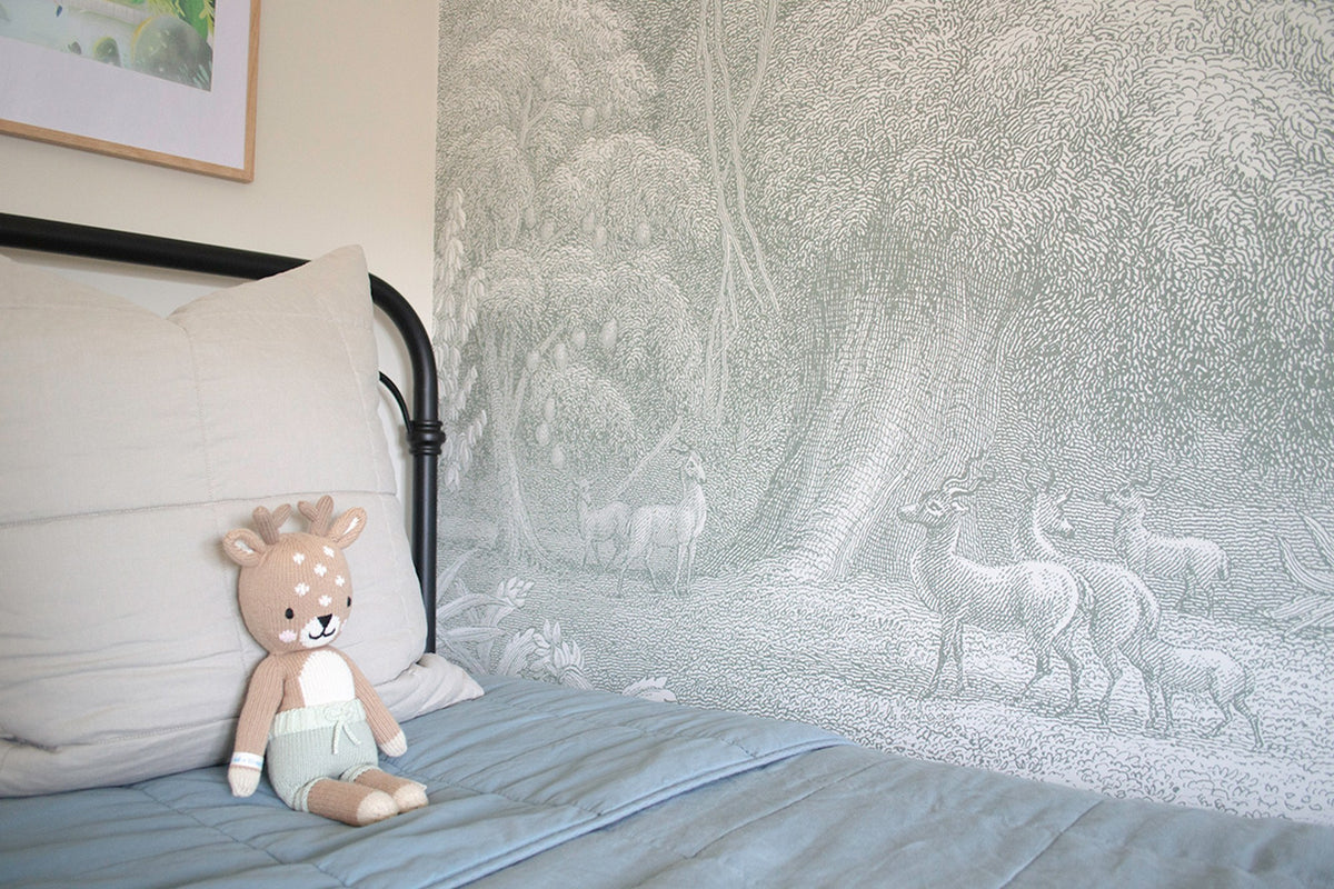 R14613 Jungle Land Verdant Palette Mural by Rebel Walls