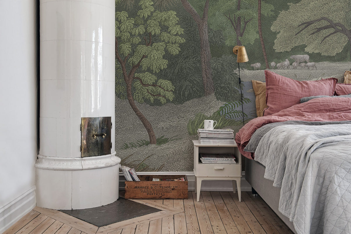 R14614 Jungle Land Color Palette Mural by Rebel Walls