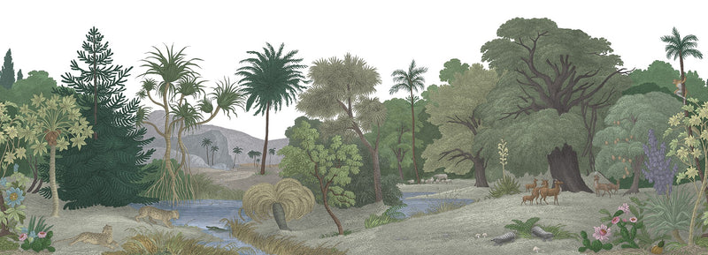 R14614 Jungle Land Color Palette Mural by Rebel Walls