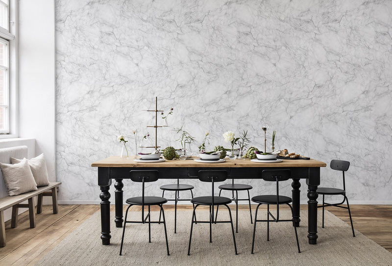 R14682 Noble Marble White Mural by Rebel Walls