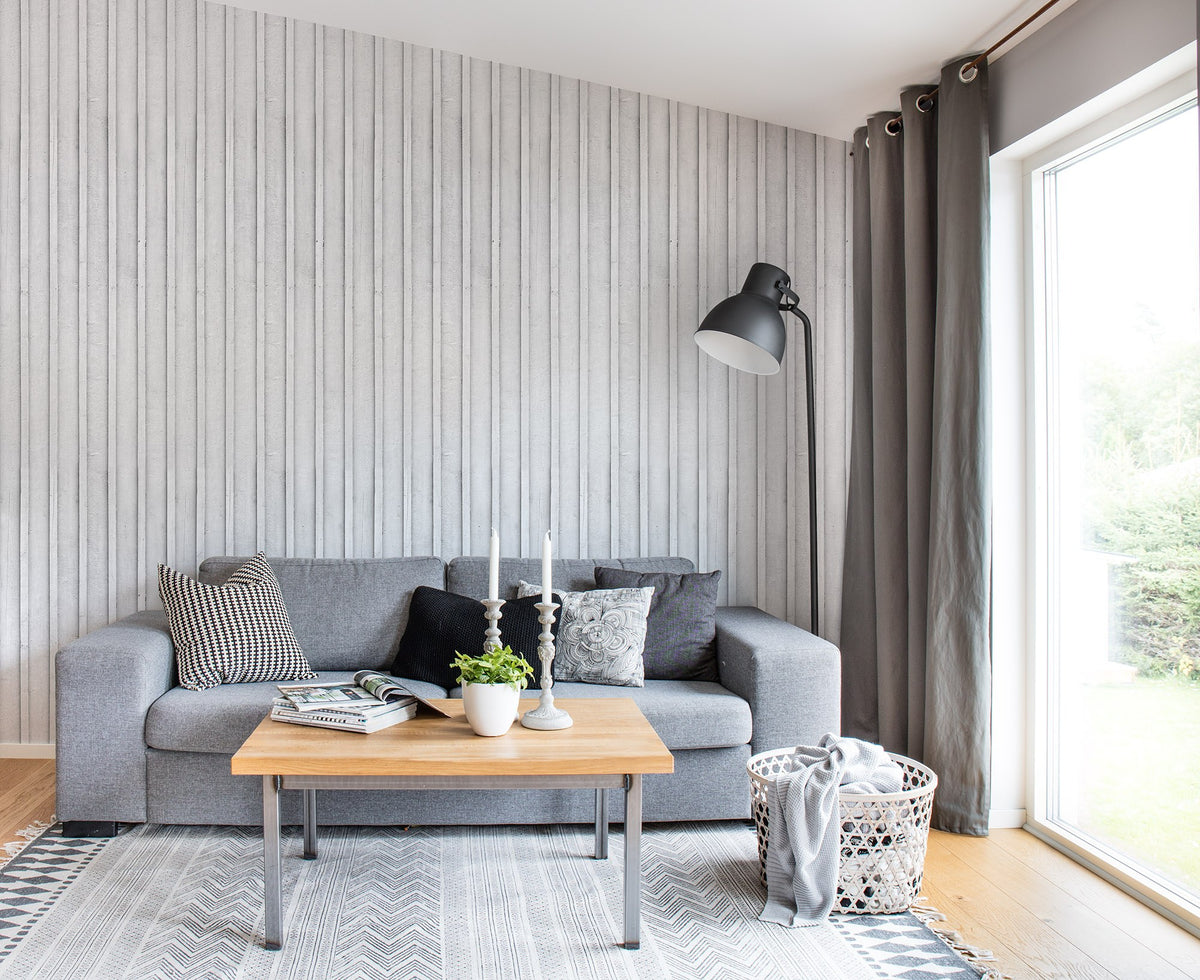 R14721 Swedish Cottage White Mural by Rebel Walls