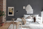 R14722 Swedish Cottage Gray Mural by Rebel Walls