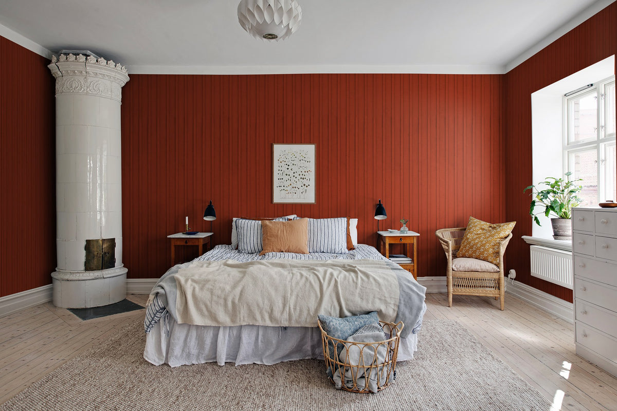 R14723 Swedish Cottage Red Mural by Rebel Walls