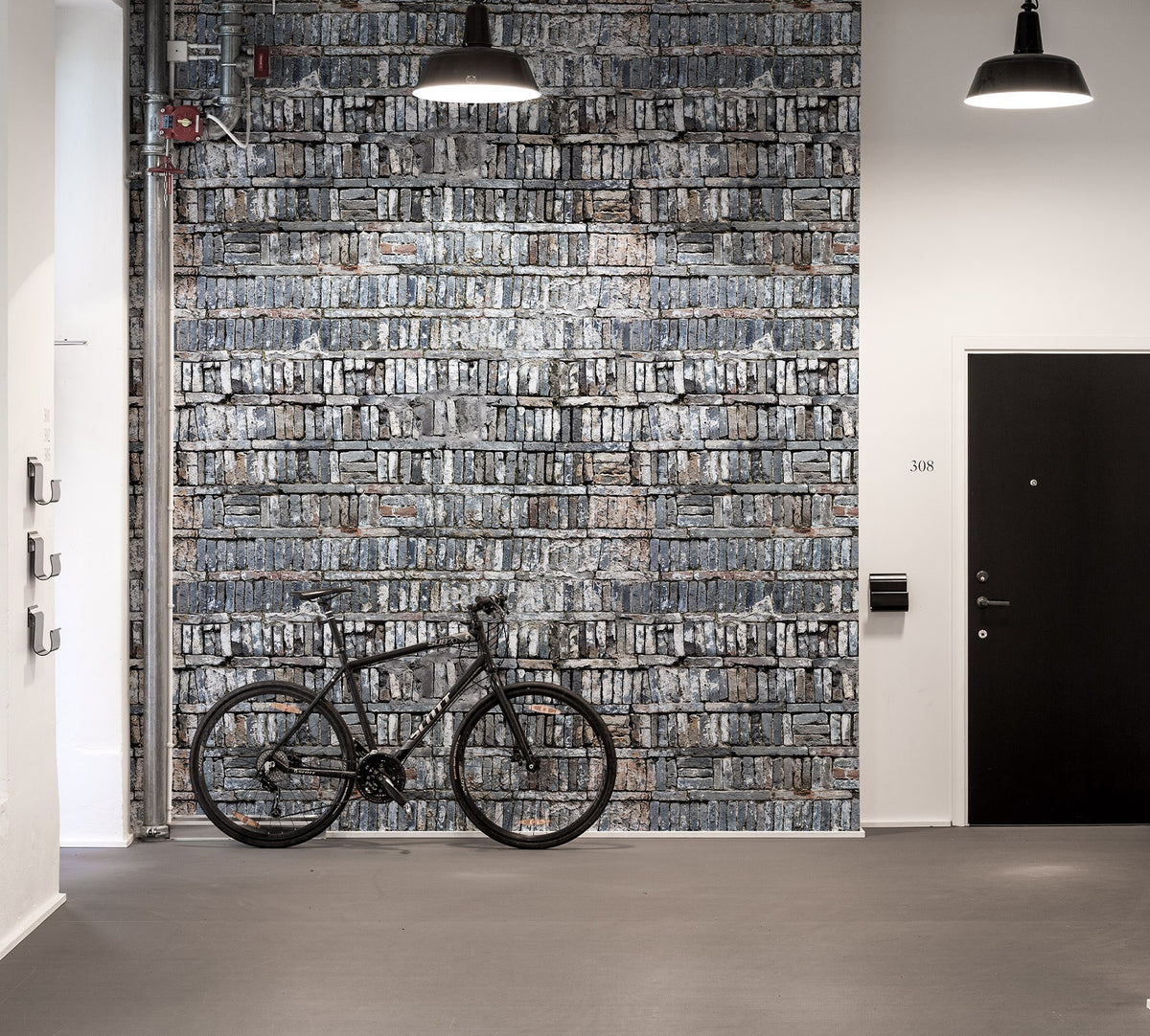 R14811 Stacked Bricks Mural by Rebel Walls