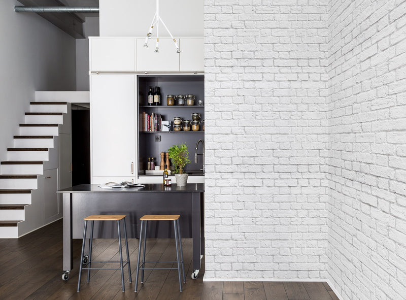 R14871 Soft Bricks Dusty Pink Mural by Rebel Walls