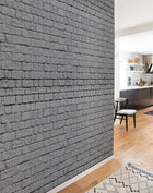 R14872 Soft Bricks Gray Dusty Pink Mural by Rebel Walls
