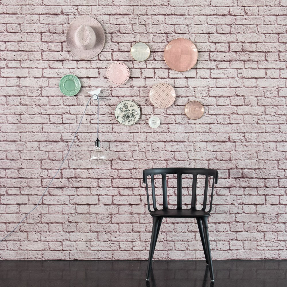 R14873 Soft Bricks Pink Dusty Pink Mural by Rebel Walls