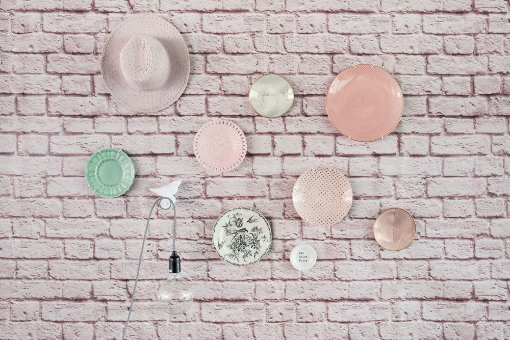 R14873 Soft Bricks Pink Dusty Pink Mural by Rebel Walls