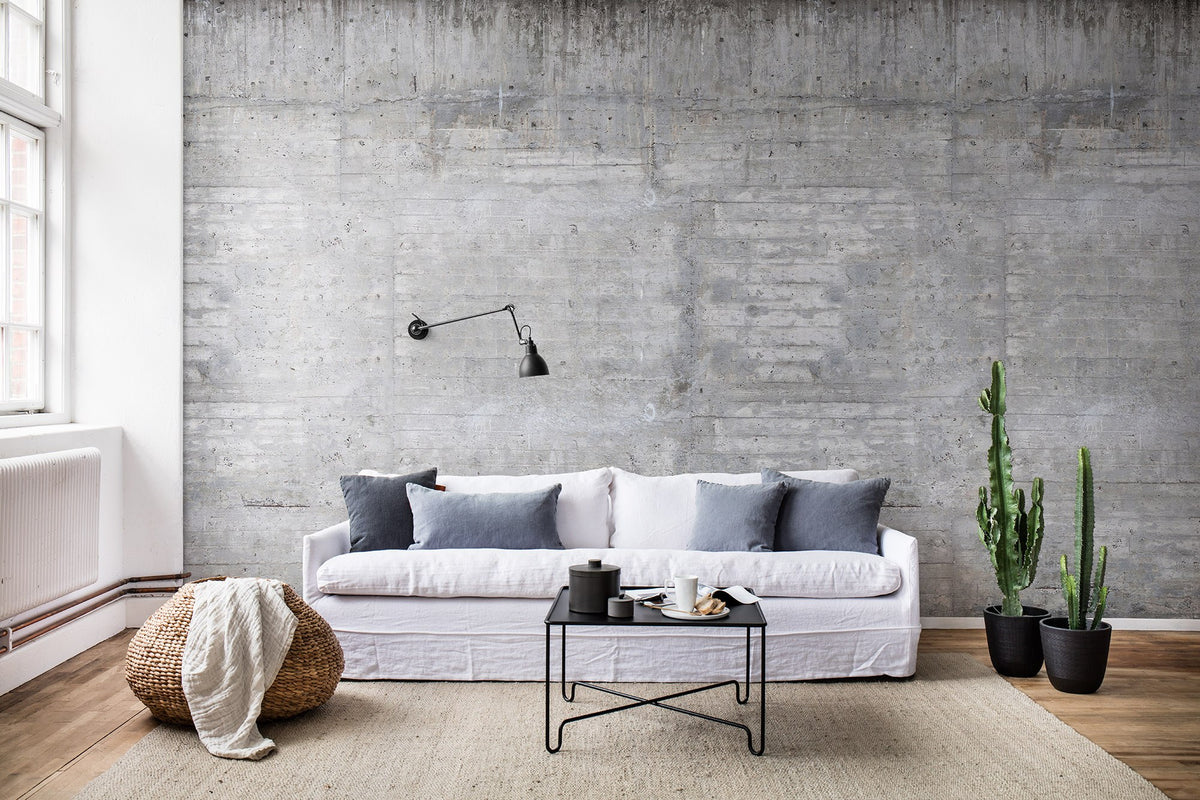 R15001 Wooden Concrete Mural by Rebel Walls