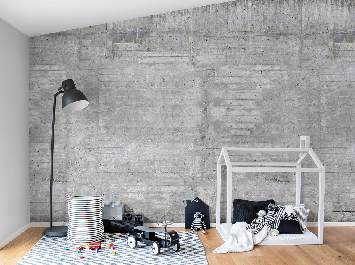 R15001 Wooden Concrete Mural by Rebel Walls