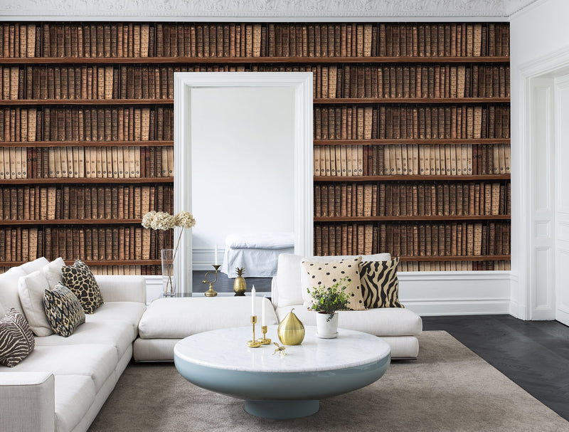 R15041 Antique Books Mural by Rebel Walls