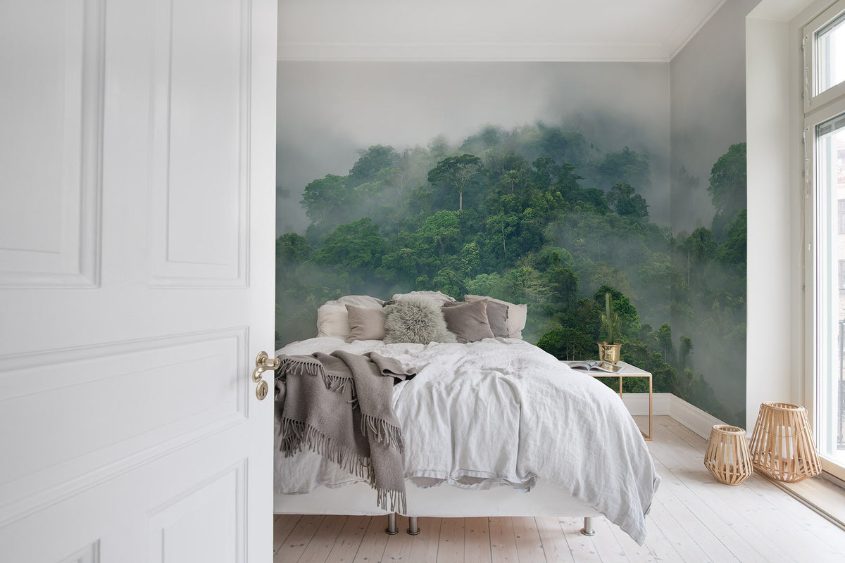 R15062 Misty Forest Tropical Oasis Mural by Rebel Walls