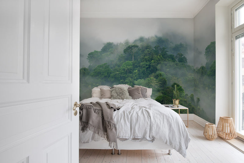 R15062 Misty Forest Tropical Oasis Mural by Rebel Walls