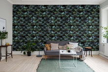 R15091 Peacock Plumage Tropical Oasis Mural by Rebel Walls