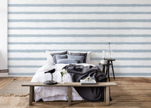 R15101 Tidemark Blue Shore & Lines Mural by Rebel Walls