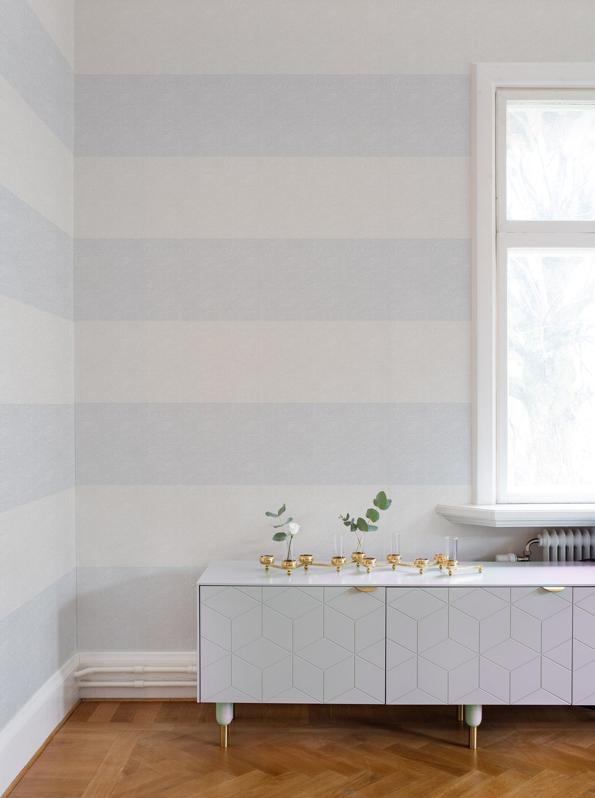 R15121 Linen Border Shore & Lines Mural by Rebel Walls