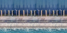 R15131 Ocean Breeze Shore & Lines Mural by Rebel Walls