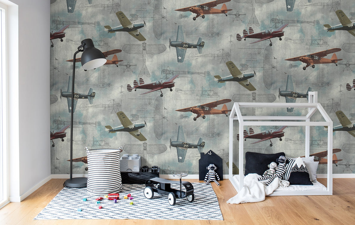 R15211 Aero Show Home Mural by Rebel Walls