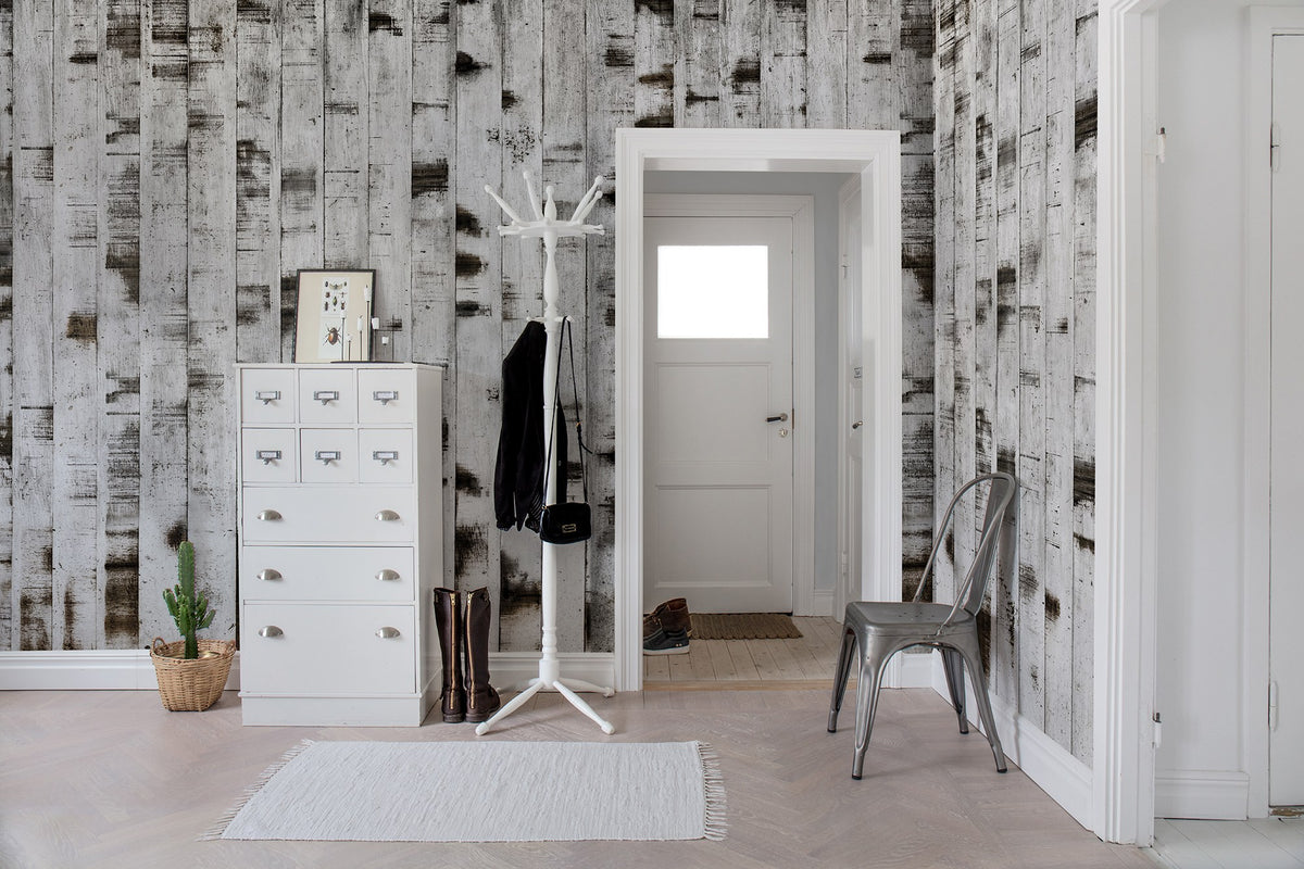 R15221 Metal Birch Home Mural by Rebel Walls