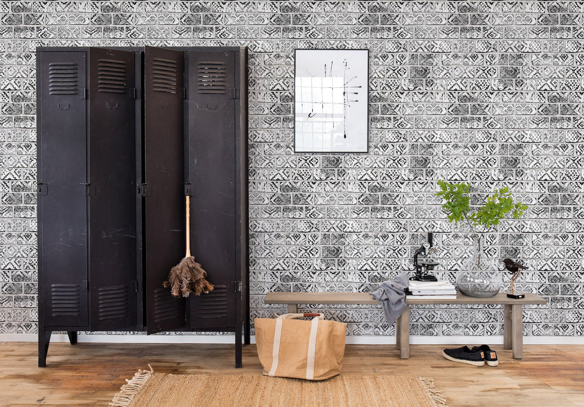 R15232 Decorated Bricks Home Mural by Rebel Walls