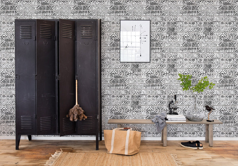 R15232 Decorated Bricks Home Mural by Rebel Walls