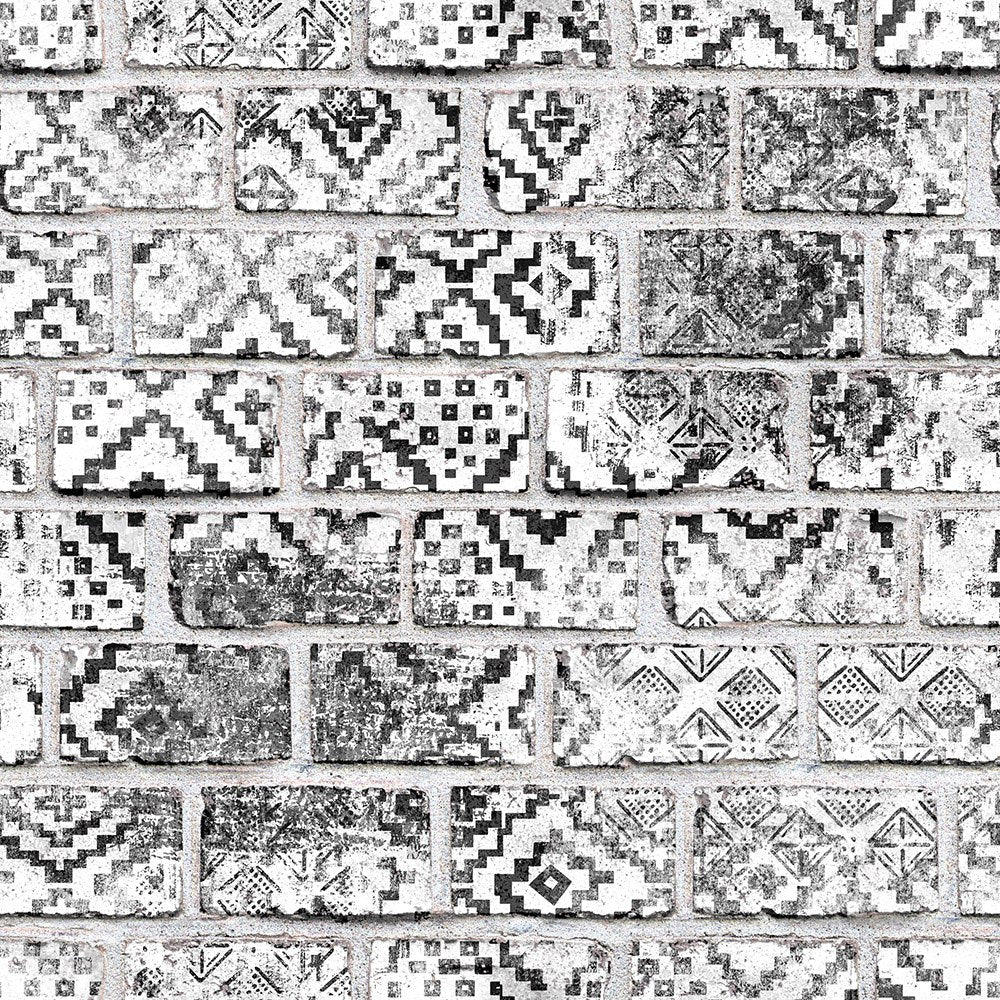 R15232 Decorated Bricks Home Mural by Rebel Walls