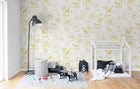 R15272 Animal Party Yellow Home Mural by Rebel Walls