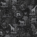 Animal Party Blackboard Home Mural by Rebel Walls