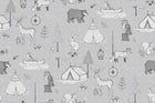 R15312 Camping Trip Gray Home Mural by Rebel Walls