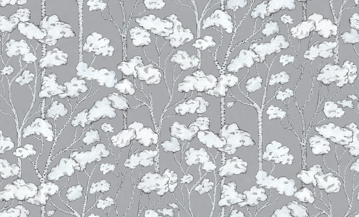 R15332 Animal Tree Gray Home Mural by Rebel Walls