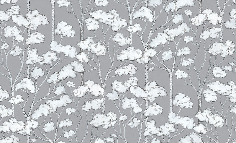 R15332 Animal Tree Gray Home Mural by Rebel Walls