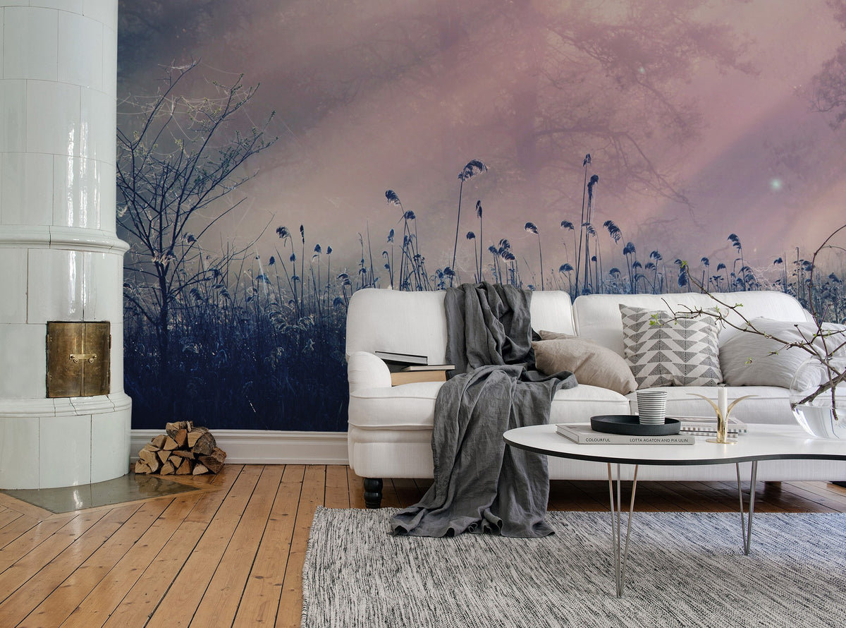 R15361 Pink Dawn Dusty Pink Mural by Rebel Walls