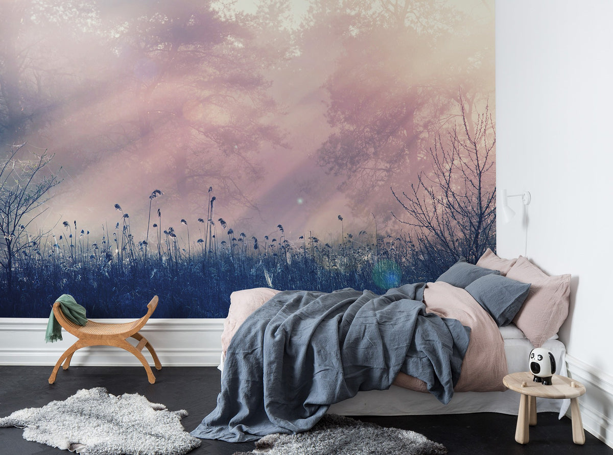 R15361 Pink Dawn Dusty Pink Mural by Rebel Walls