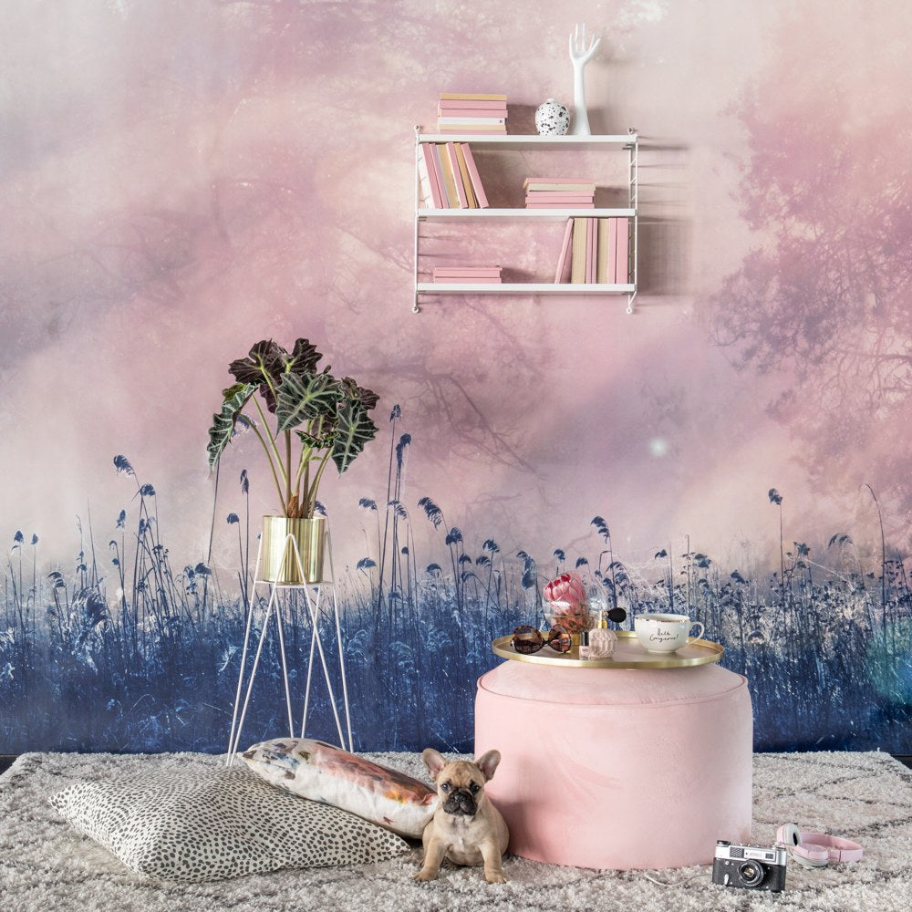 R15361 Pink Dawn Dusty Pink Mural by Rebel Walls
