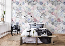 R15401 Mixed Memories Dusty Pink Mural by Rebel Walls