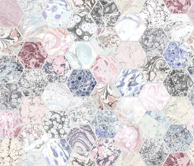R15401 Mixed Memories Dusty Pink Mural by Rebel Walls