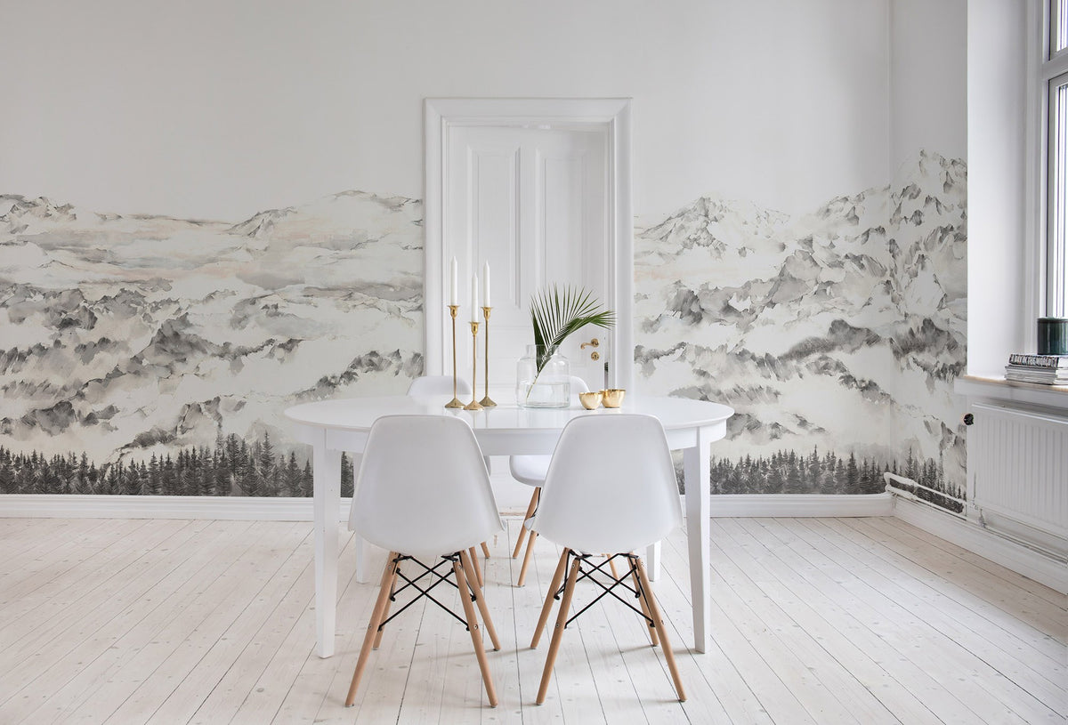 R15421 Hope Mountains Dusty Pink Mural by Rebel Walls