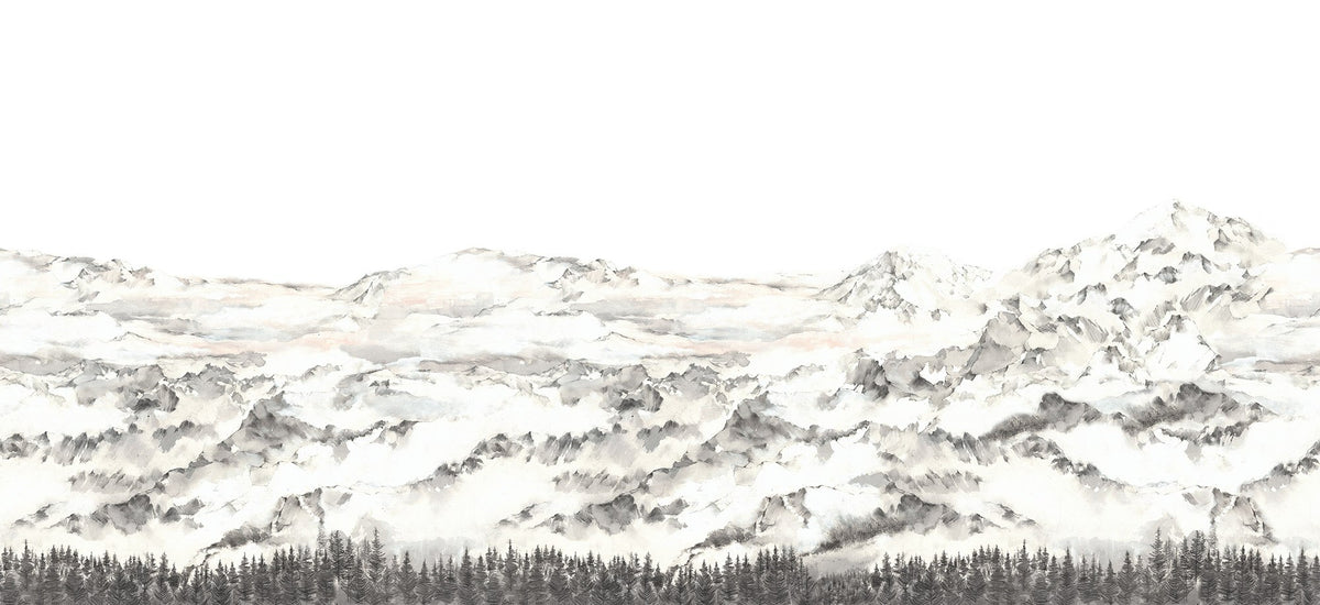 R15421 Hope Mountains Dusty Pink Mural by Rebel Walls