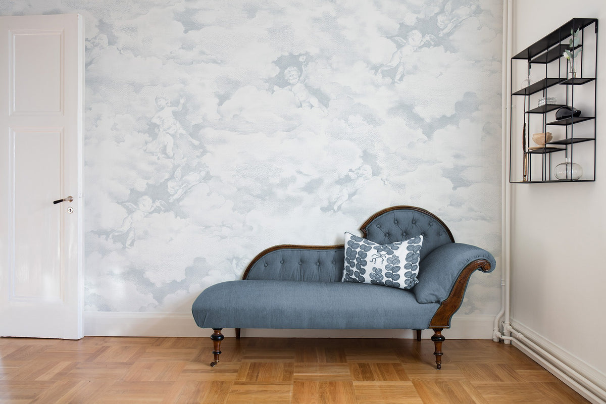 R15432 Chubby Cherubs Blue Palette Mural by Rebel Walls
