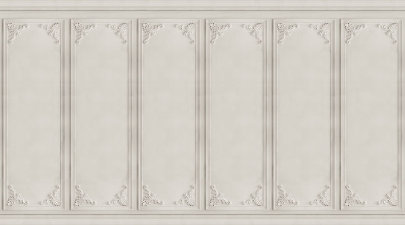 R15441 French Panels Ashes Eclectic Dash Mural by Rebel Walls