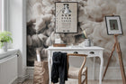 R15452 Frozen Moment Cream Eclectic Dash Mural by Rebel Walls