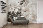 R15452 Frozen Moment Cream Eclectic Dash Mural by Rebel Walls