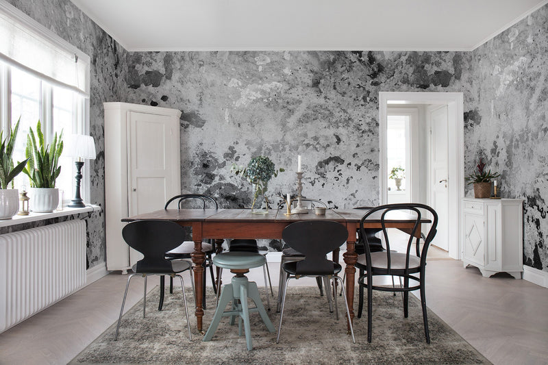 R15472 Fragments Charcoal Eclectic Dash Mural by Rebel Walls